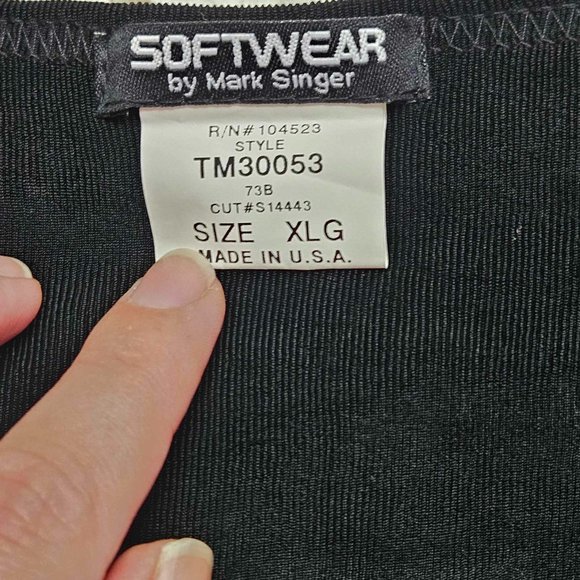 NWT (LYCRA) SOFTWARE by Mark Singer Black Pants Size XL - Picture 5 of 10